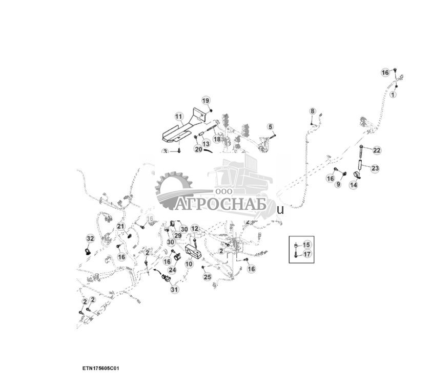 Детали крепления жгута проводов шасси - ST832565 263.jpg